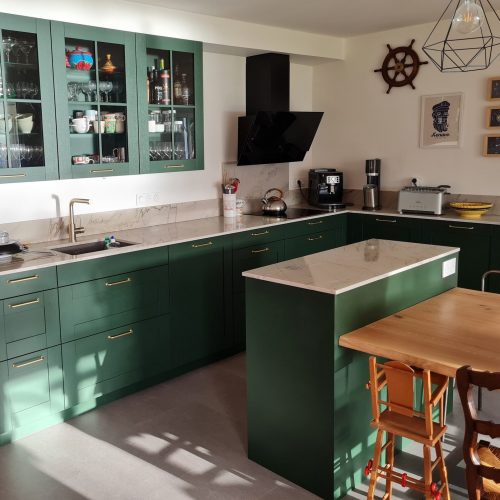 cuisine verte Réalisations Cuisines Lenormand Plougastel Brest cuisine verte Réalisations Cuisines Lenormand Plougastel Brest